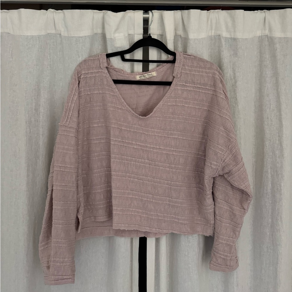 We The Free Mauve Textured Sweater
